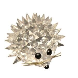 Retired Swarovski Crystal Hedgehog wire whiskers 1 1/4-1 1/4x 2 3/4